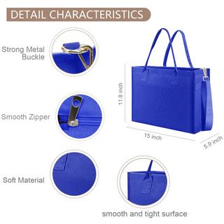 Only-bags.store Canvas Einkaufstasche Grosse Handtasche Reisetasche Arbeitstasche mit Schultergurt Reissverschluss  