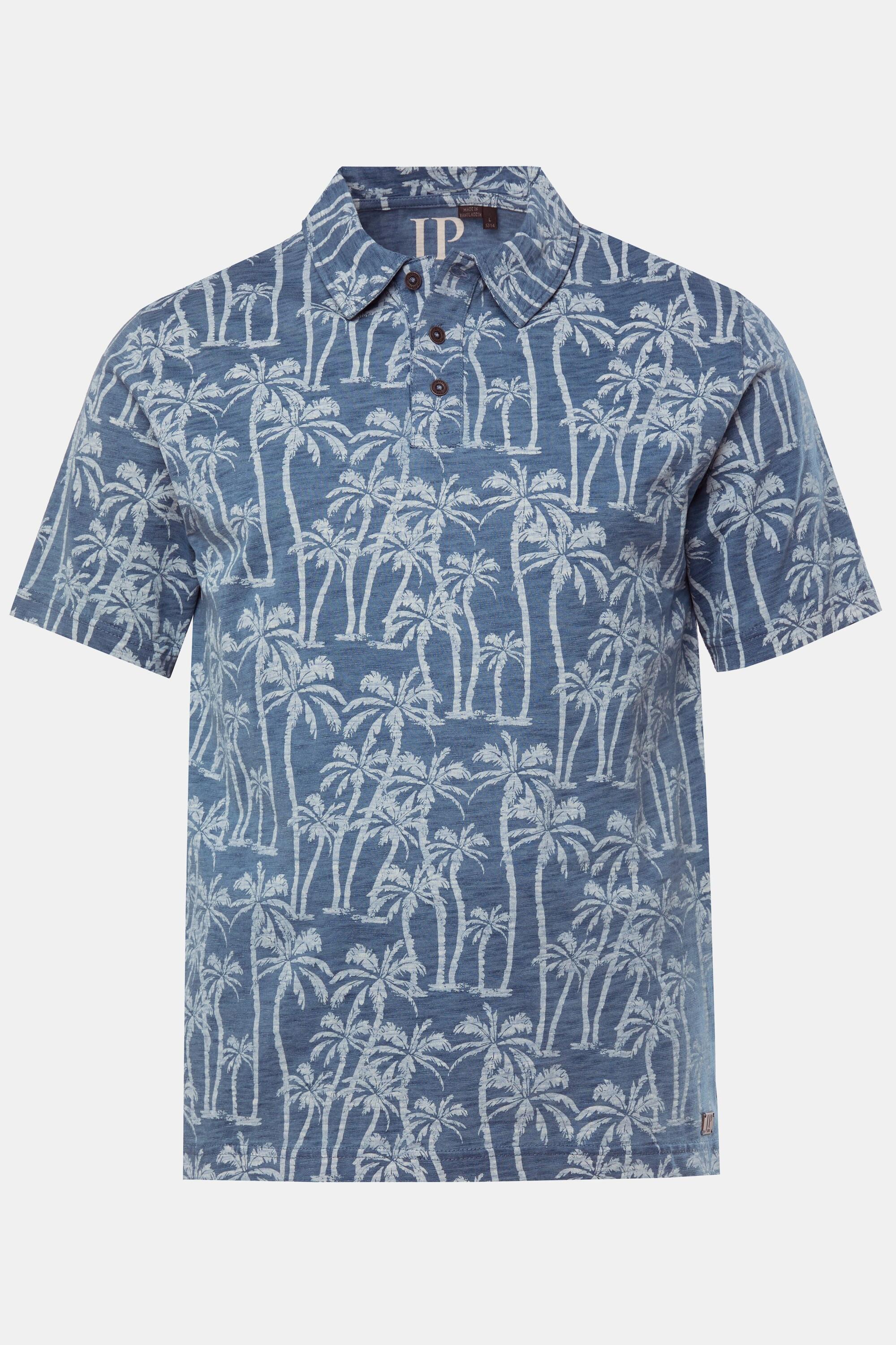 JP1880 Halbarm Alloverprint Vintage Look Poloshirt  