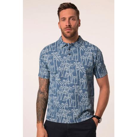 JP1880 Halbarm Alloverprint Vintage Look Poloshirt  