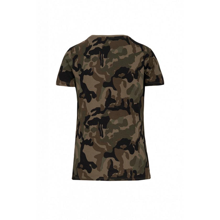 Kariban T-Shirt Manches Courtes Imprimé Camo  
