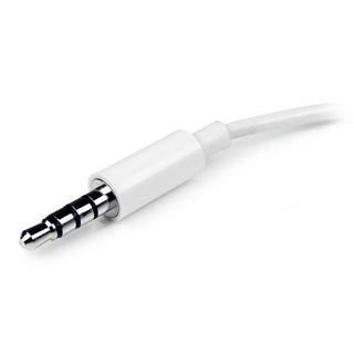 STARTECH.COM  StarTech.com Adattatore auricolare / cuffie da 4 posizioni da 3,5 mm a 2 da 3 posizioni da 3,5 mm M/F - bianco 