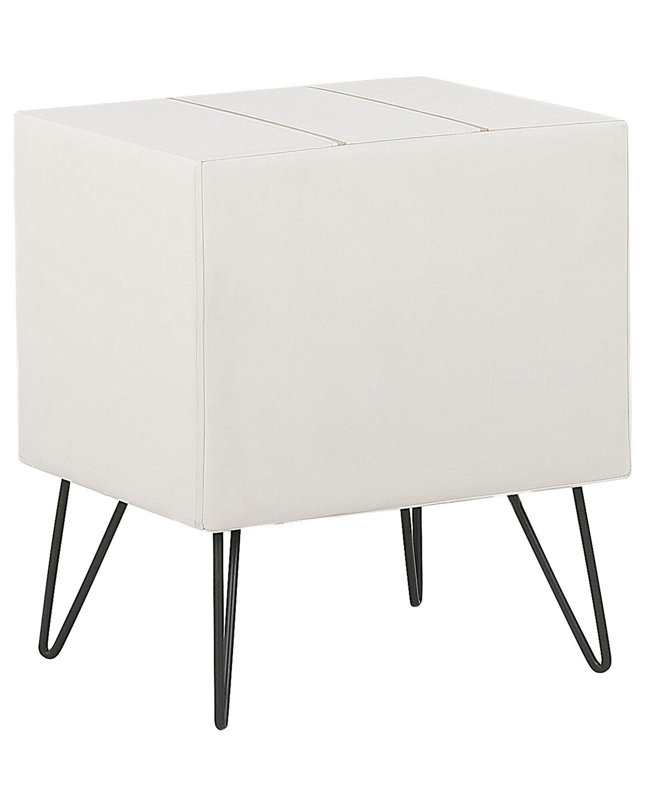 Beliani Comodino 1 cassetto en Pelle sintetica Retrò BETIN  