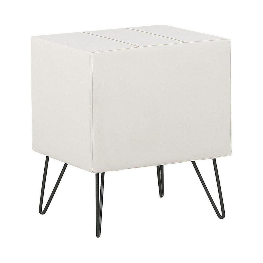 Beliani Nachttisch mit 1 Schublade aus Kunstleder Retro BETIN  