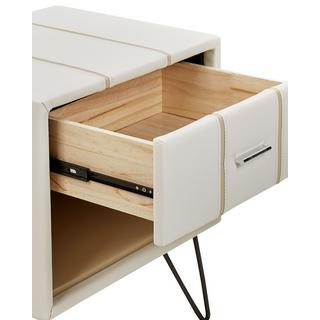 Beliani Comodino 1 cassetto en Pelle sintetica Retrò BETIN  