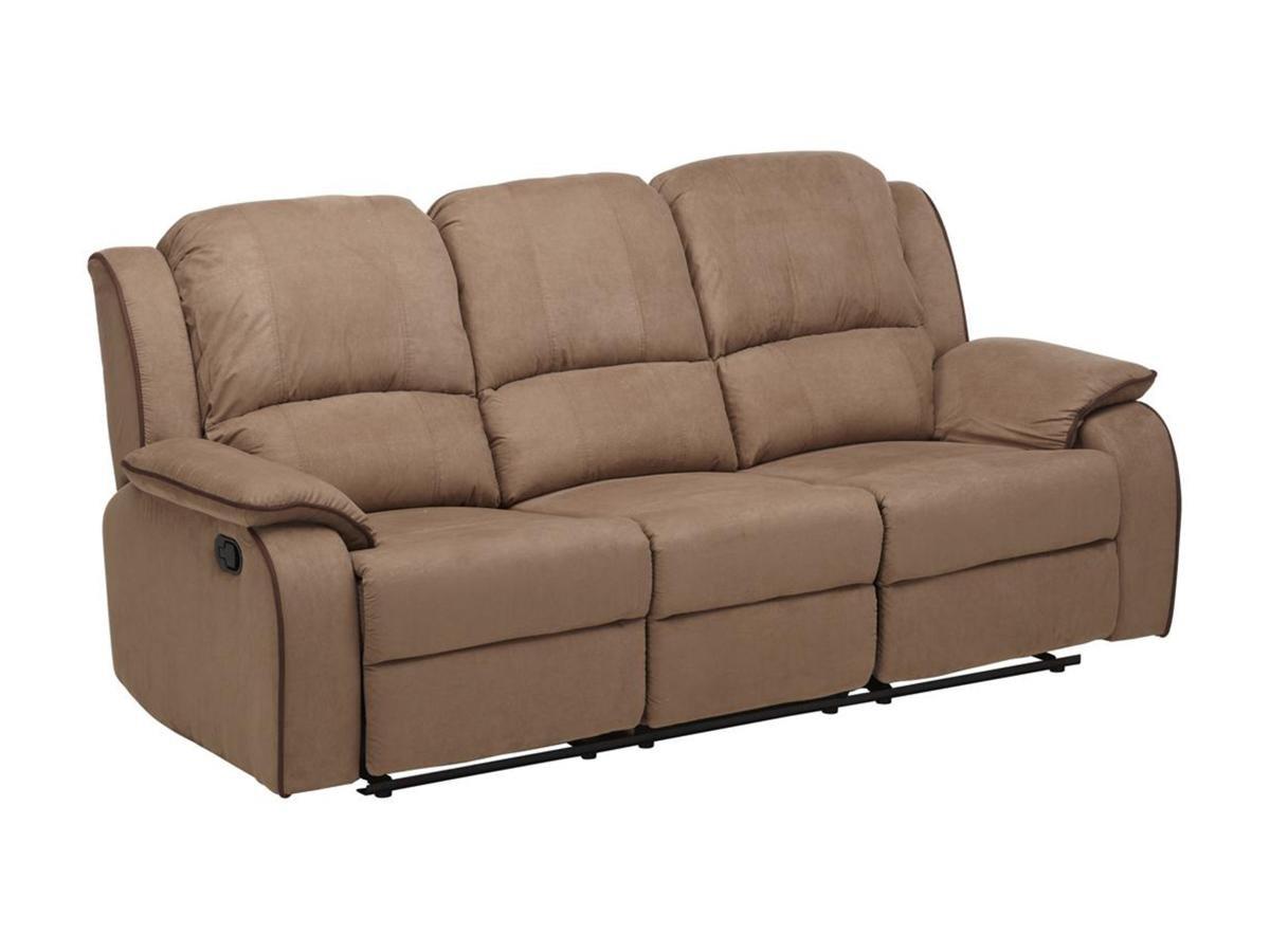 Vente-unique Relaxsofa Microfaser 3Sitzer HERNANI  