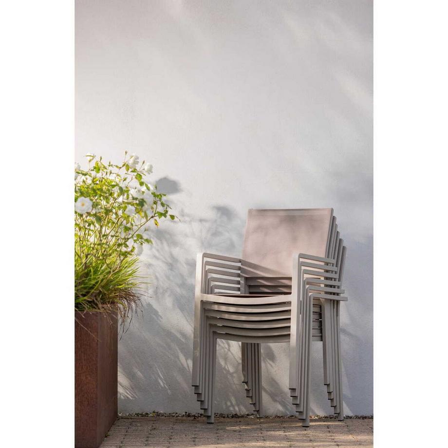 mutoni living Chaise de jardin Fowl sable  