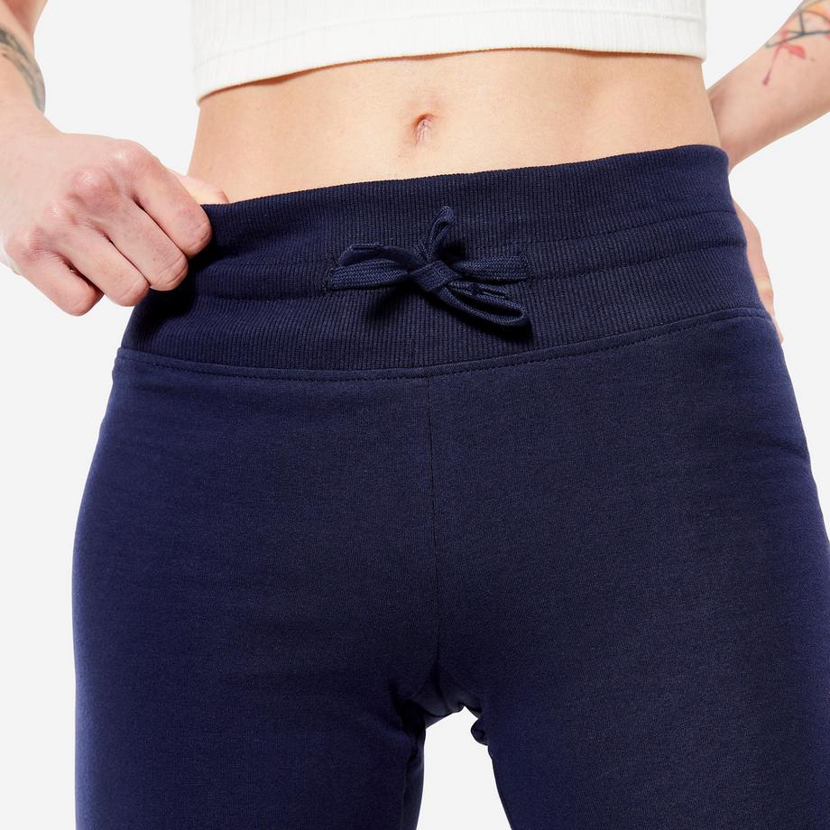 DOMYOS  Leggings donna taglio dritto regolabile cotone 