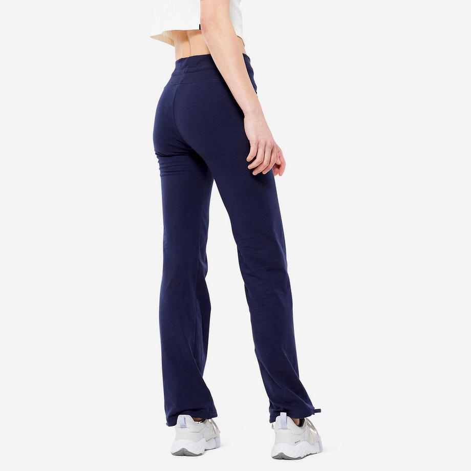 DOMYOS  Leggings donna taglio dritto regolabile cotone 