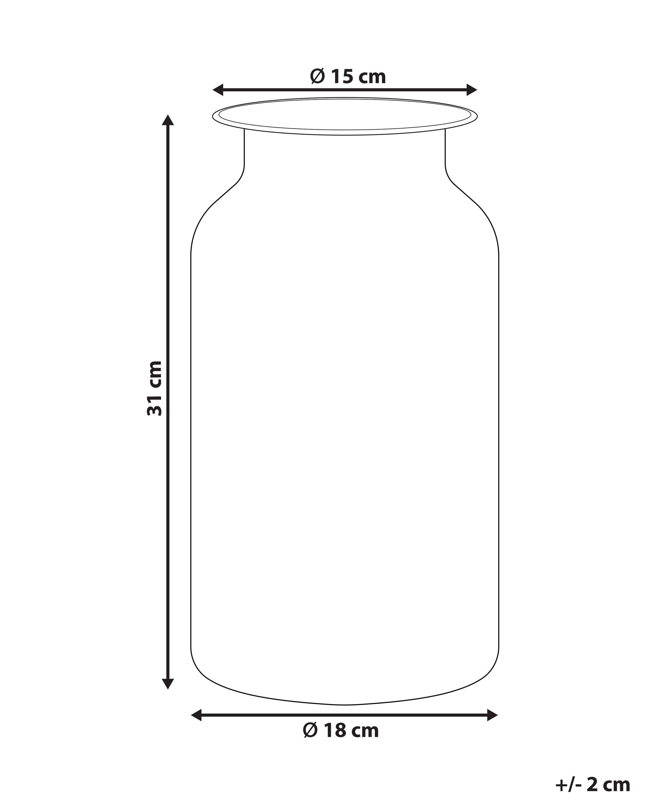 Beliani Blumenvase aus Glas Modern BHATURE  