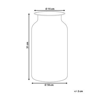 Beliani Blumenvase aus Glas Modern BHATURE  