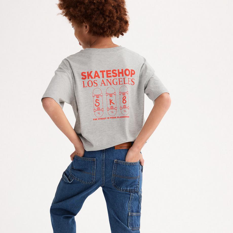 T-shirt oversize à message