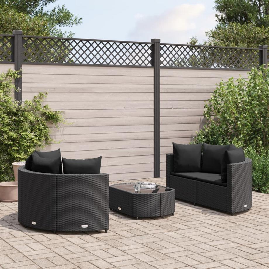 VidaXL set salotto da giardino Polirattan  