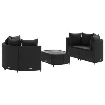 set salotto da giardino Polirattan