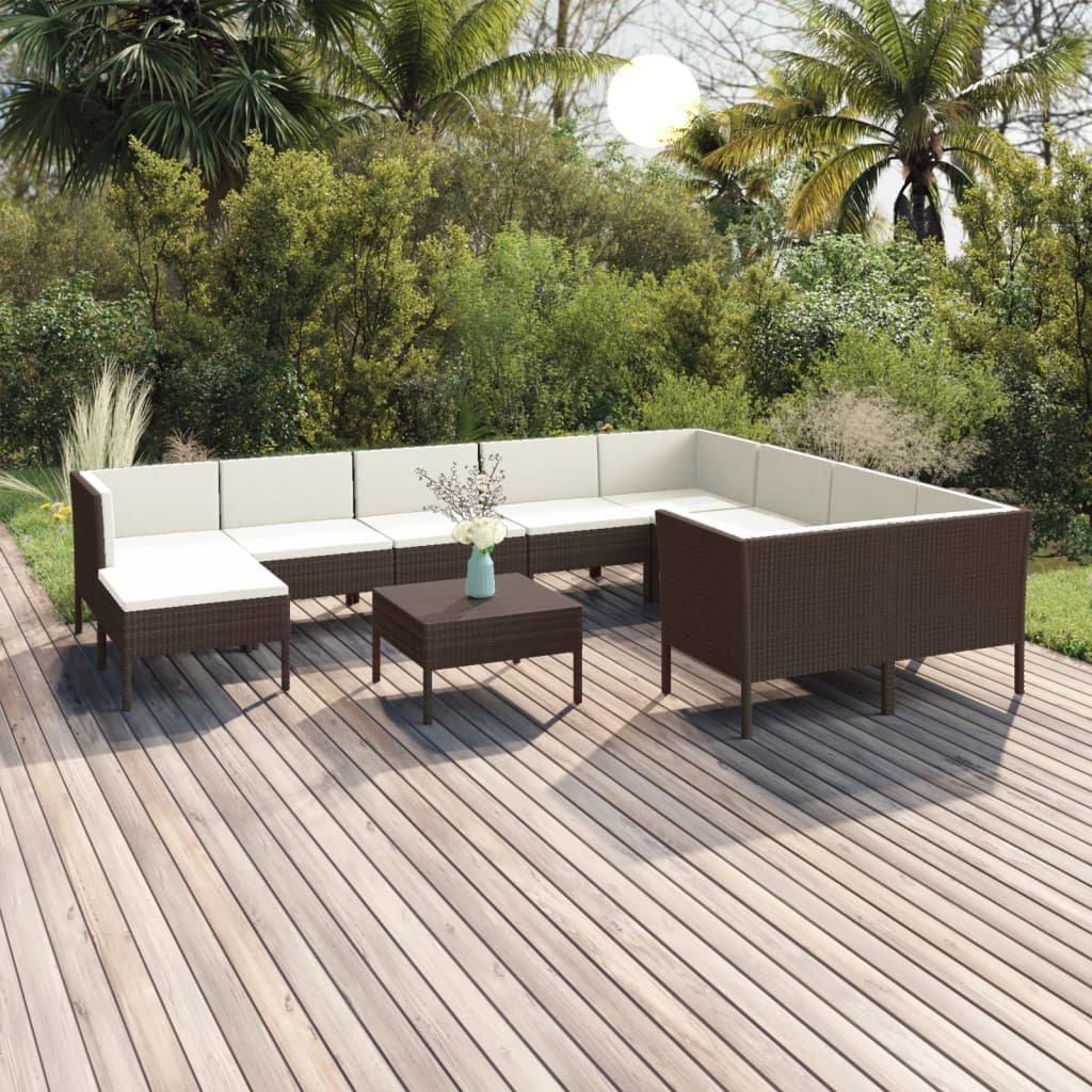 VidaXL Garten-sofagarnitur poly-rattan  