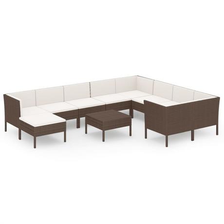 VidaXL Garten-sofagarnitur poly-rattan  