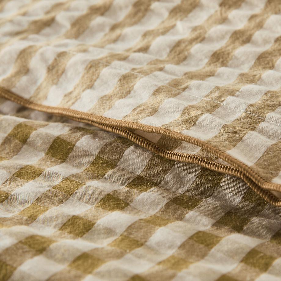 La Redoute Intérieurs Housse couette coton seersucker Cottage absinthe  