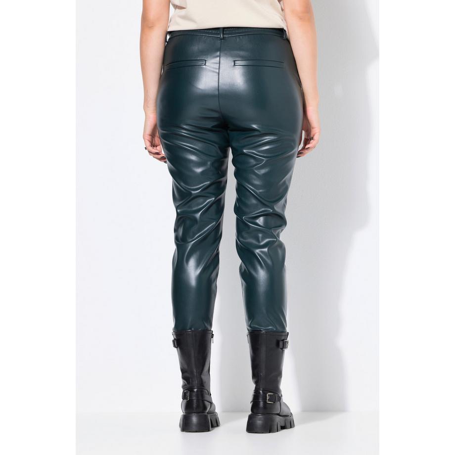 Studio Untold Pantaloni Similpelle Mom Shape Nervature  