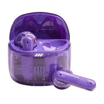 JBL Tune Flex Ghost Edition Kopfhörer True Wireless Stereo (TWS) im Ohr AnrufeMusik Bluetooth Violett, Durchscheinend