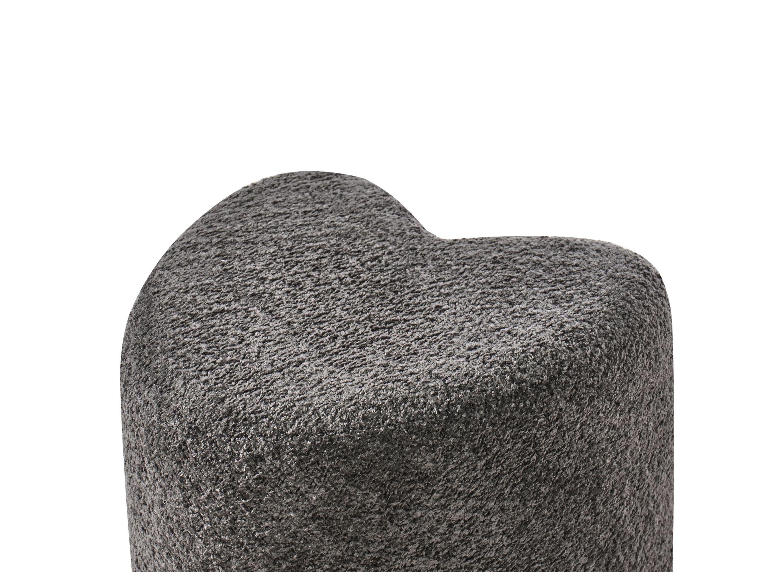 Beliani Pouf aus Chenillegewebe Skandinavisch SCOTIA  