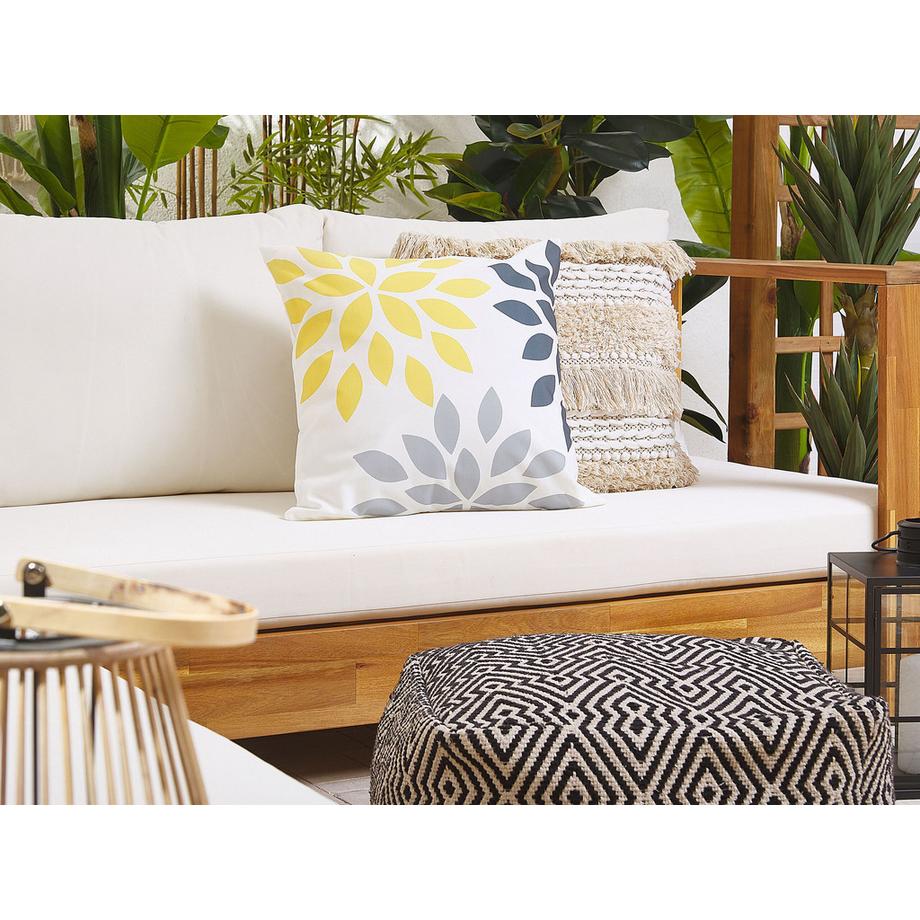 Beliani Lot de 2 coussins d'extérieur en Polyester Moderne RIALE  