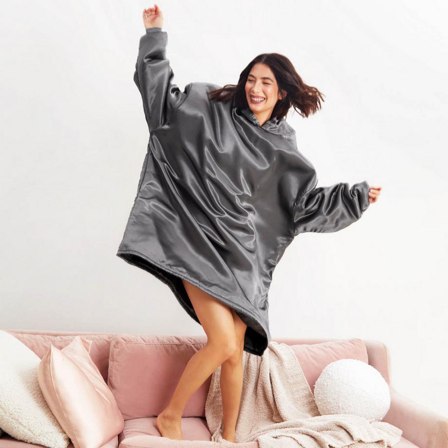 Kitsch Sweat à capuche en satin Glazey Blush  