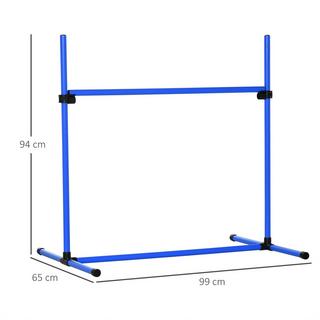 Northio Agility Hurdle Set Slalom Bar Set Addestramento Cani 4 Ostacoli, Plastica, Blu, 99X65X94 Cm  