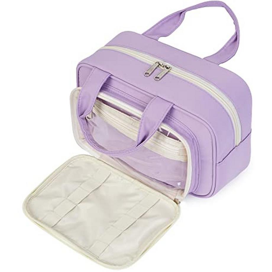 Grande trousse de toilette et grande trousse à cosmétiques, trousse de maquillage et trousse de toilette pleine grandeur