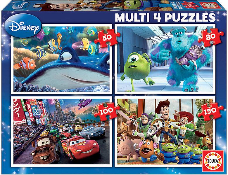 Educa  Puzzle 4in1 Disney Motive (50/80/100/150) 