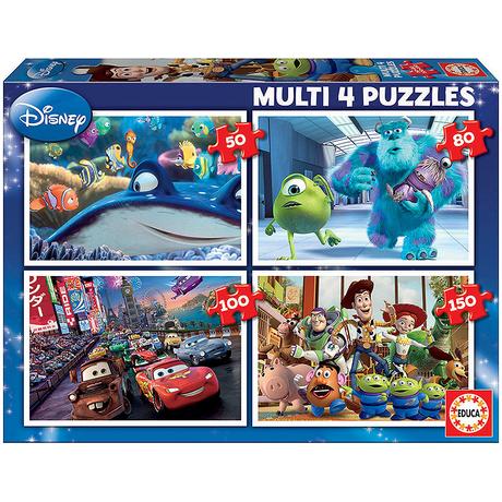 Educa  Puzzle 4in1 Disney Motive (50/80/100/150) 