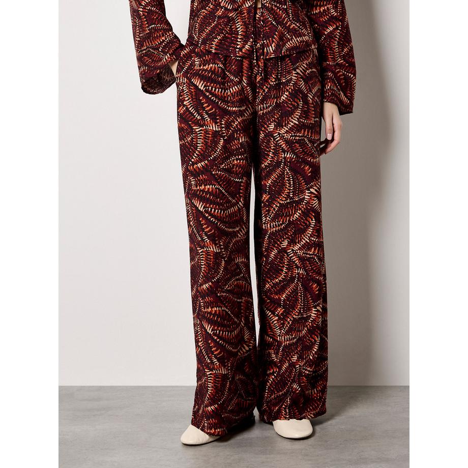 APRICOT Pantalon large à imprimé abstrait  