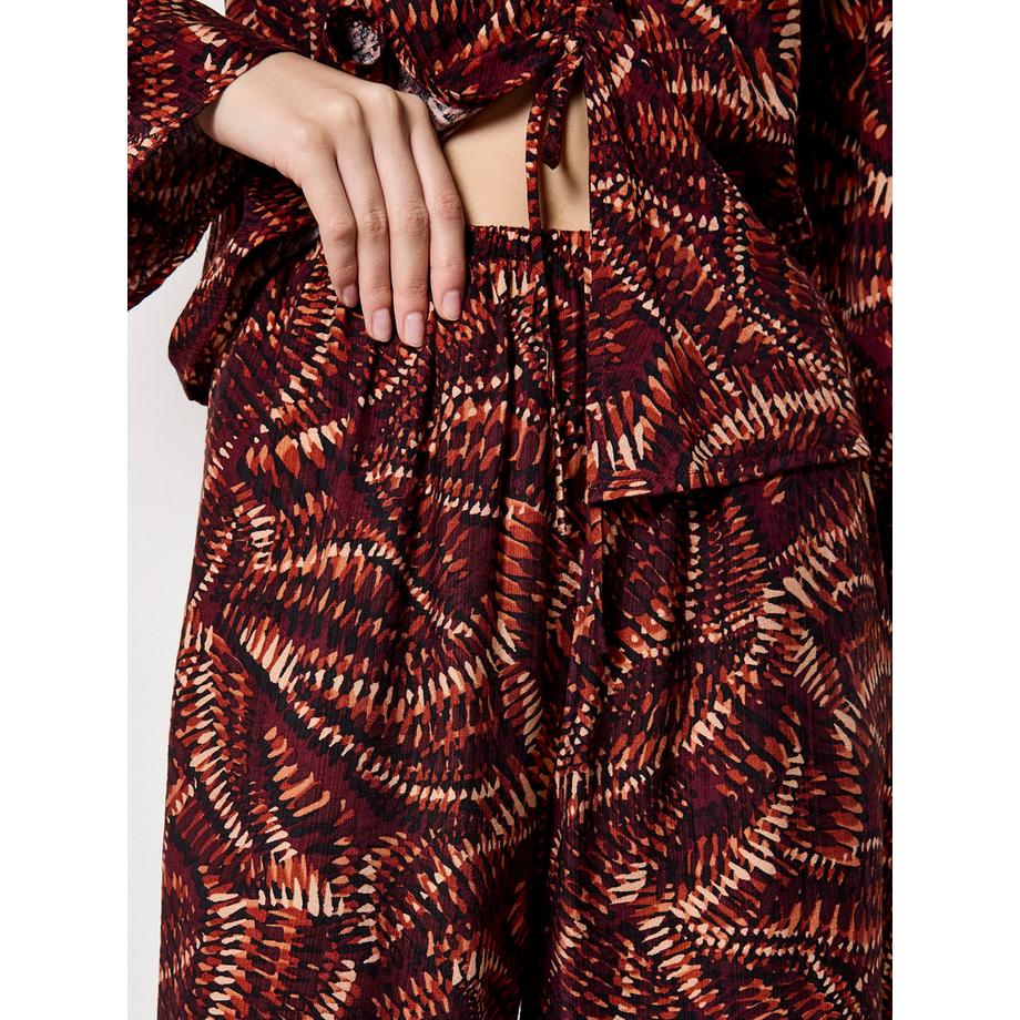 APRICOT Pantalon large à imprimé abstrait  