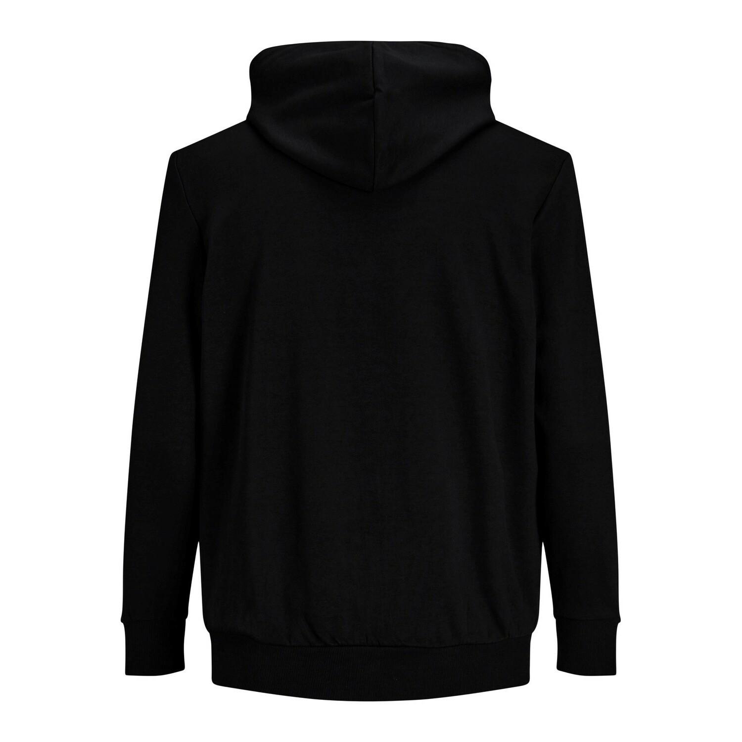 JACK & JONES  Sweatshirt mit Reißverschluss und Kapuze in großen Größen  Basic Noir 