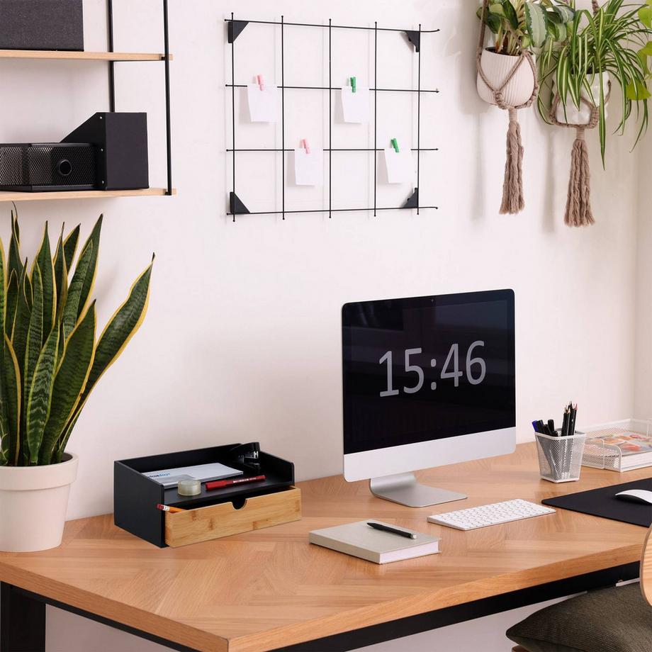 B2X  Boîte de rangement pour bureaux en bambou 