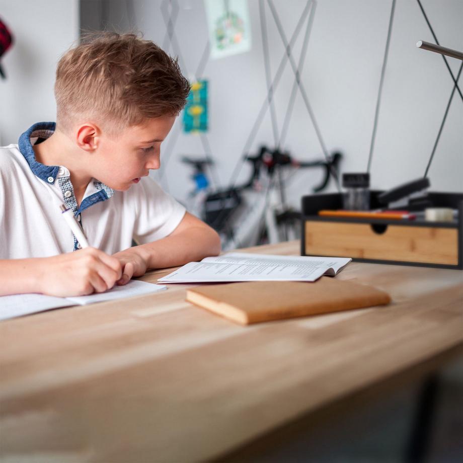 B2X  Boîte de rangement pour bureaux en bambou 