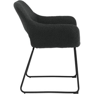 mutoni Chaise de salle à manger avec accoudoirs Snovit anthracite  