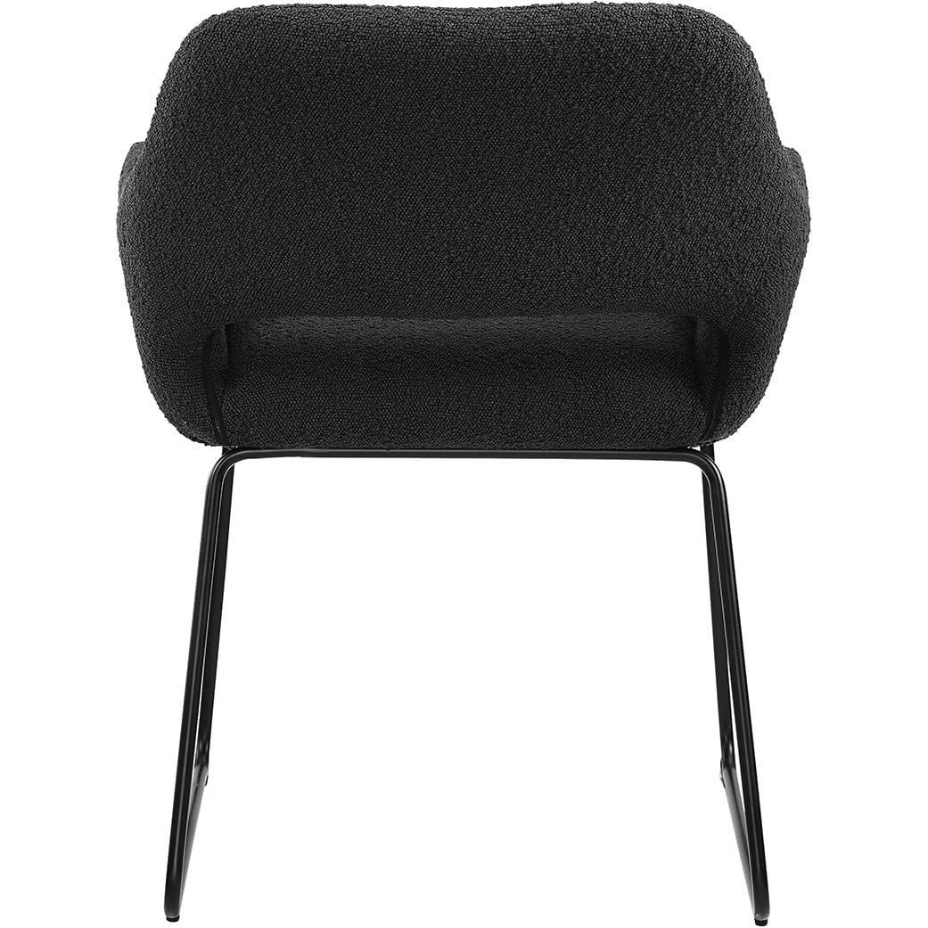 mutoni Chaise de salle à manger avec accoudoirs Snovit anthracite  