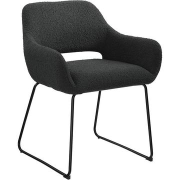 Chaise de salle à manger avec accoudoirs Snovit anthracite