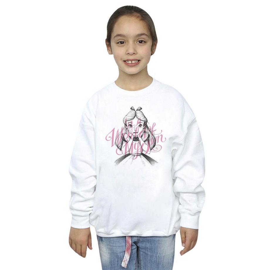 Disney  Alice In Wonderland In A World Of My Own Sweatshirt 