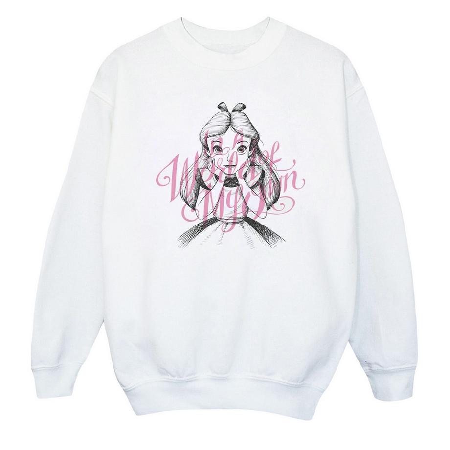 Disney  Alice In Wonderland In A World Of My Own Sweatshirt 