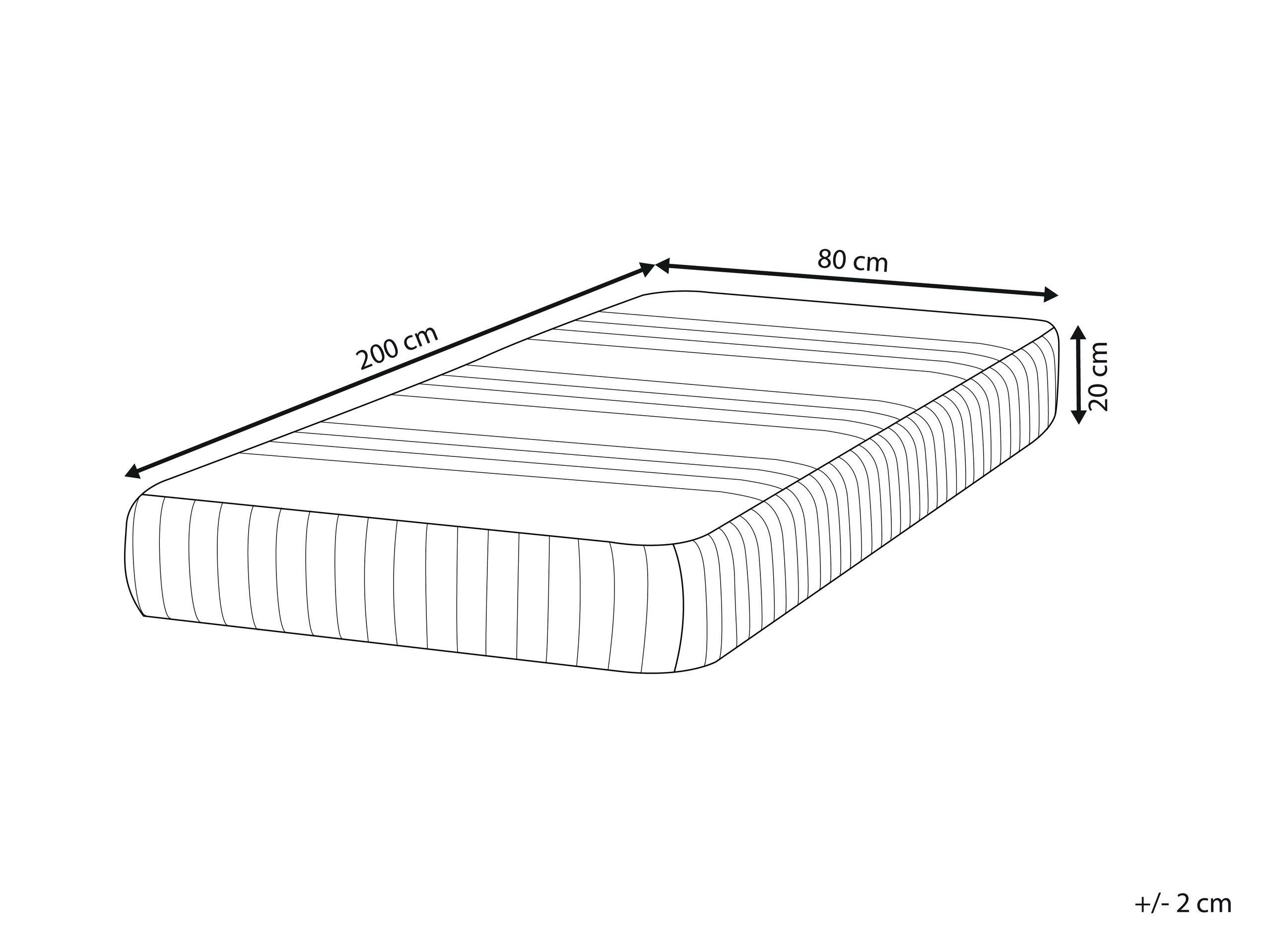 Beliani Matelas en mousse de gel en Polyester HAPPINESS - Dur  