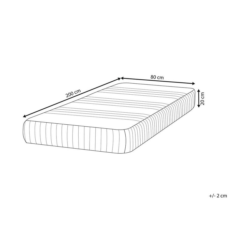 Beliani Matelas en mousse à mémoire de forme en gel en Mousse de polyuréthane  HAPPINESS  