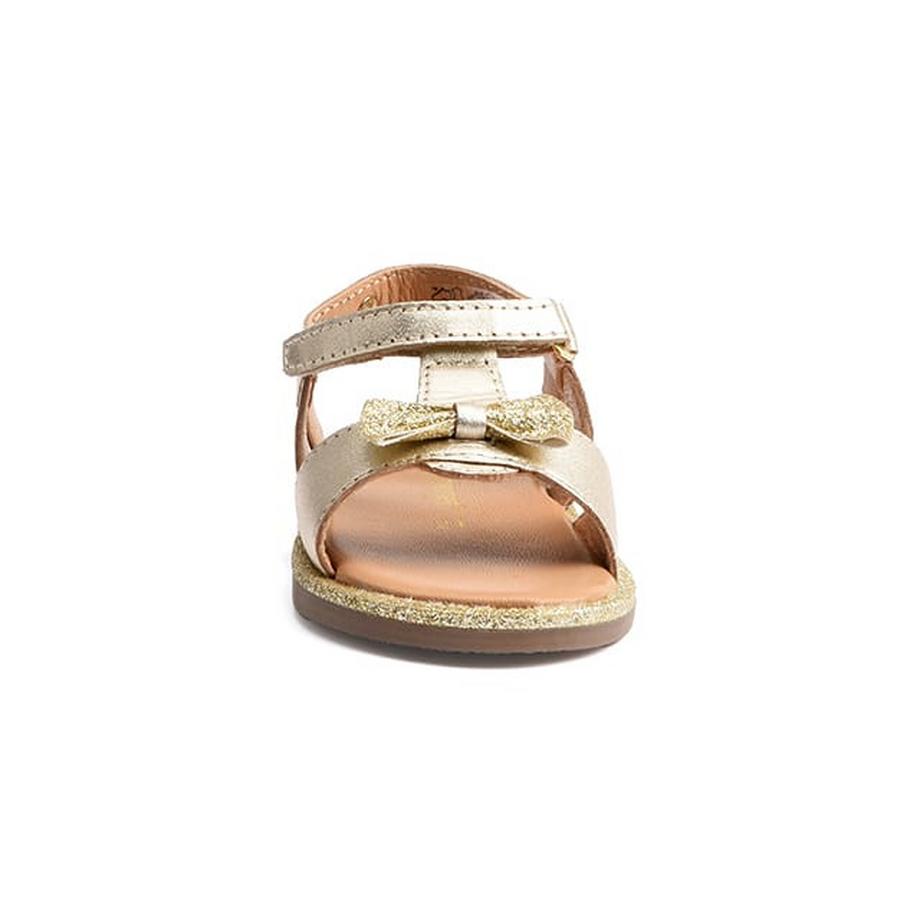 Les Tropeziennes Izzorro Sandales Plates en Cuir Métallisé  