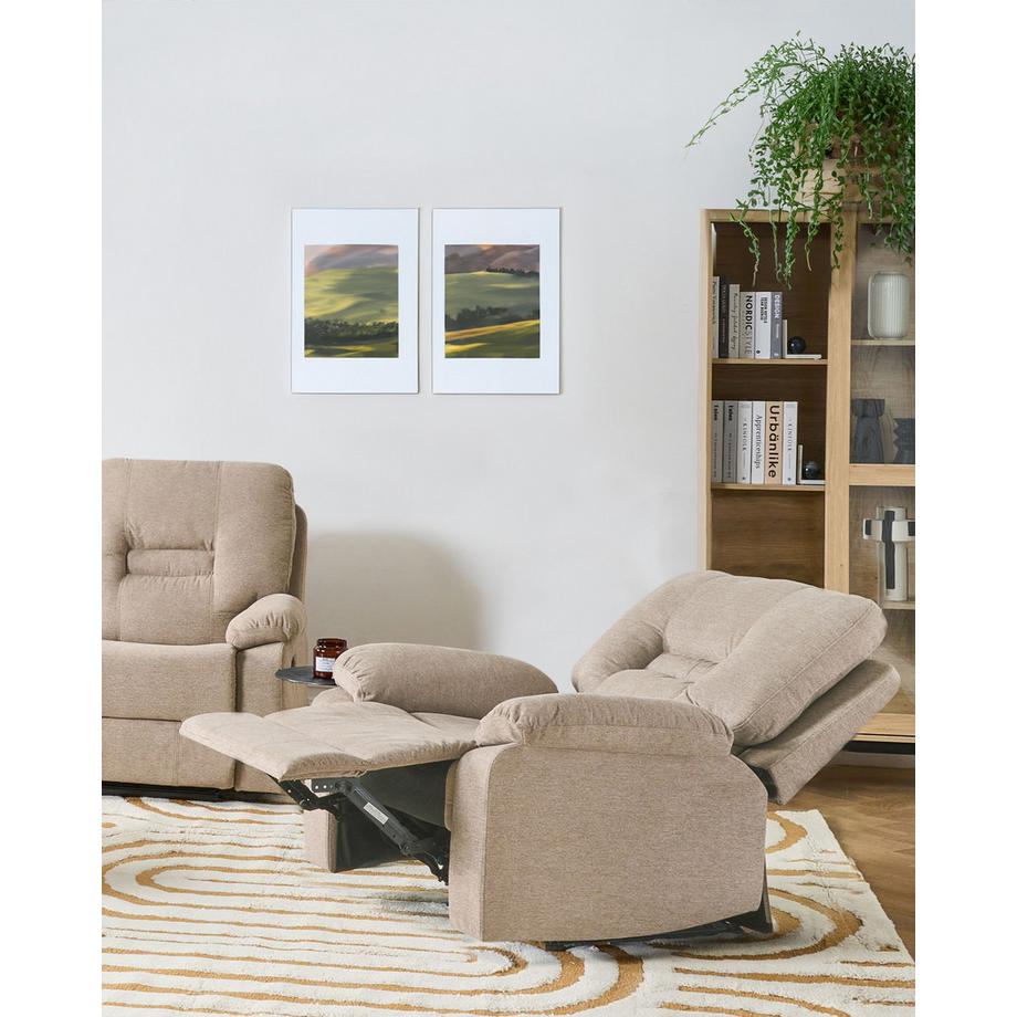 Beliani Fernsehsessel aus Stoff  BERGEN  