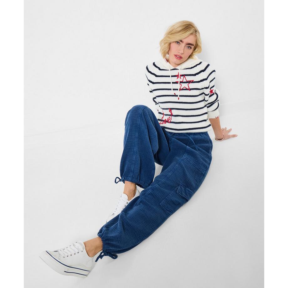 Weit geschnittene Hose mit Tunnelzug