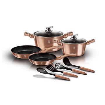 Set con utensili da cucina - 10 parti - oro rosa