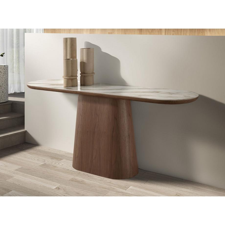 ANGEL CERDA Table console ovale demi-ronde  