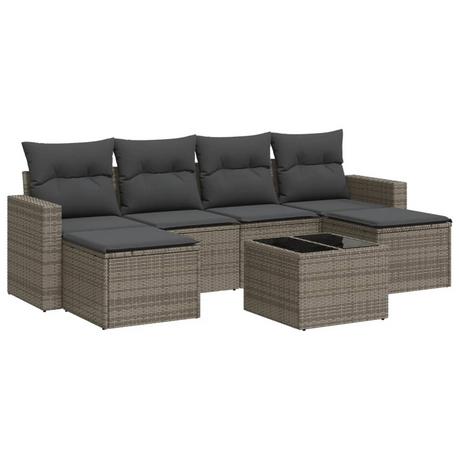 VidaXL set divano da giardino Polirattan  