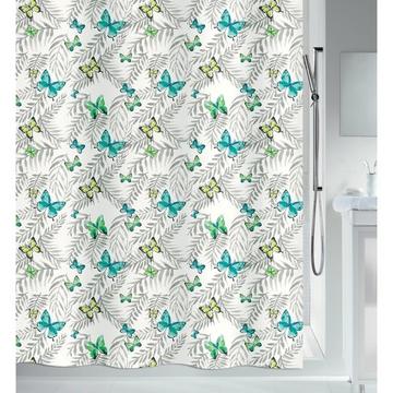 Spirella Tenda doccia Poliestere FARFALLE 120x200cm Verde