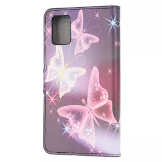 Cover-Discount  Galaxy A41 - Leder Hülle Schmetterlinge Violett