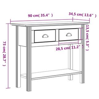 VidaXL Table console bois de pin  